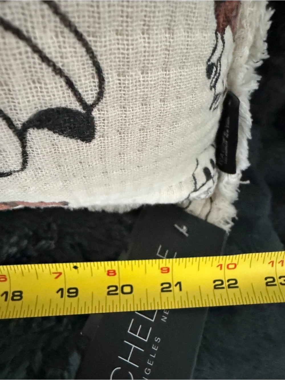Rachel Zoe Halloween Reading Ghosts Decorative Lumbar Pillow Fringed Ivory NWT